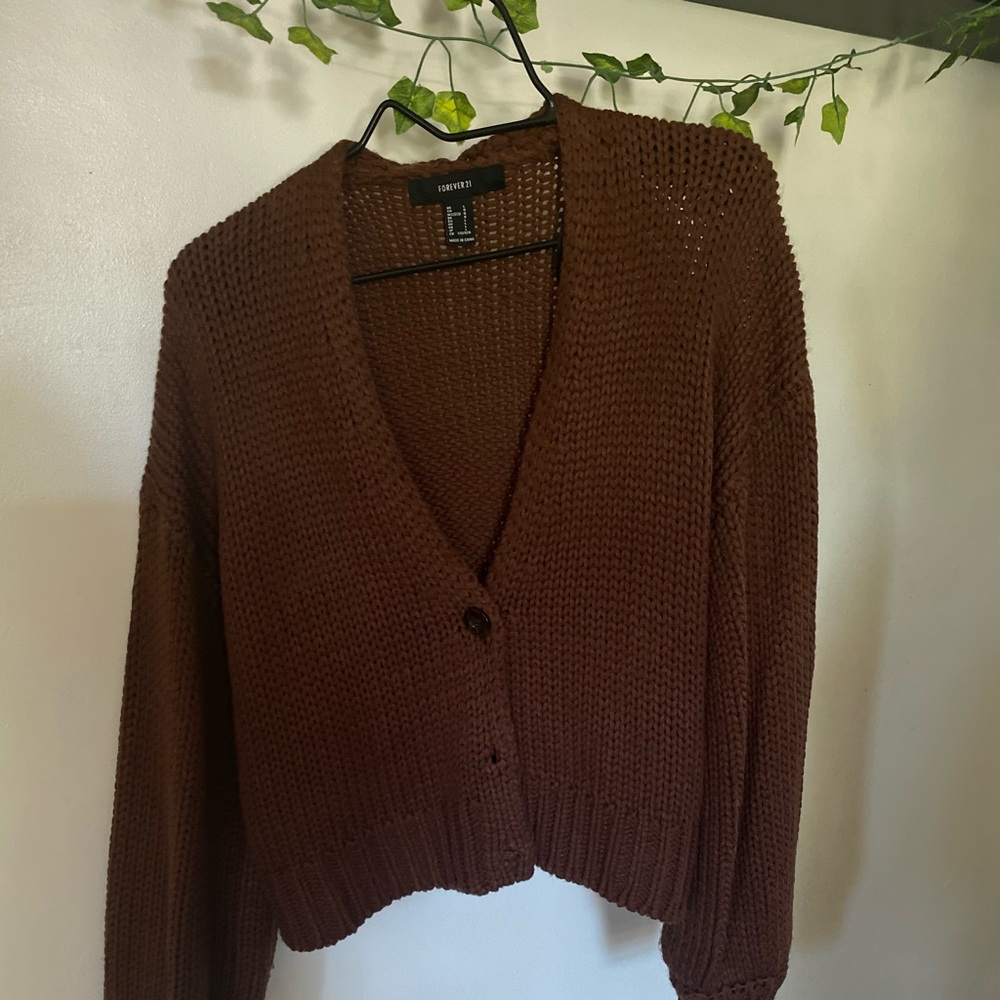 Brown knit sweater